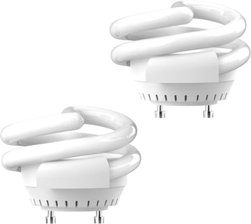 UL-Listed 13W T3 Spiral GU24 CFL Light Bulb 2700K Soft White 2Pack