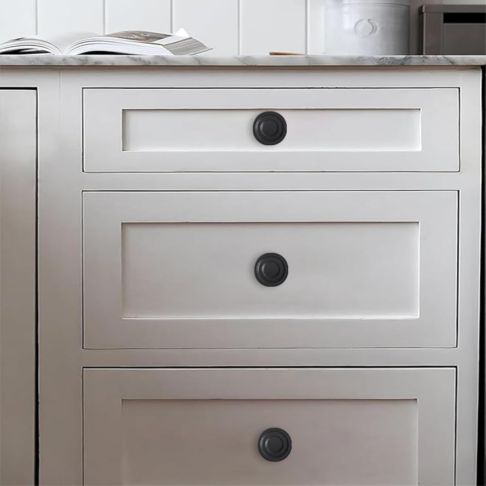 10 Pack Solid Matte Black Knob Hardware Cabinet Handles Kitchen Cabinet Hardware Vanity Handles Bathroom Cabinet pulls