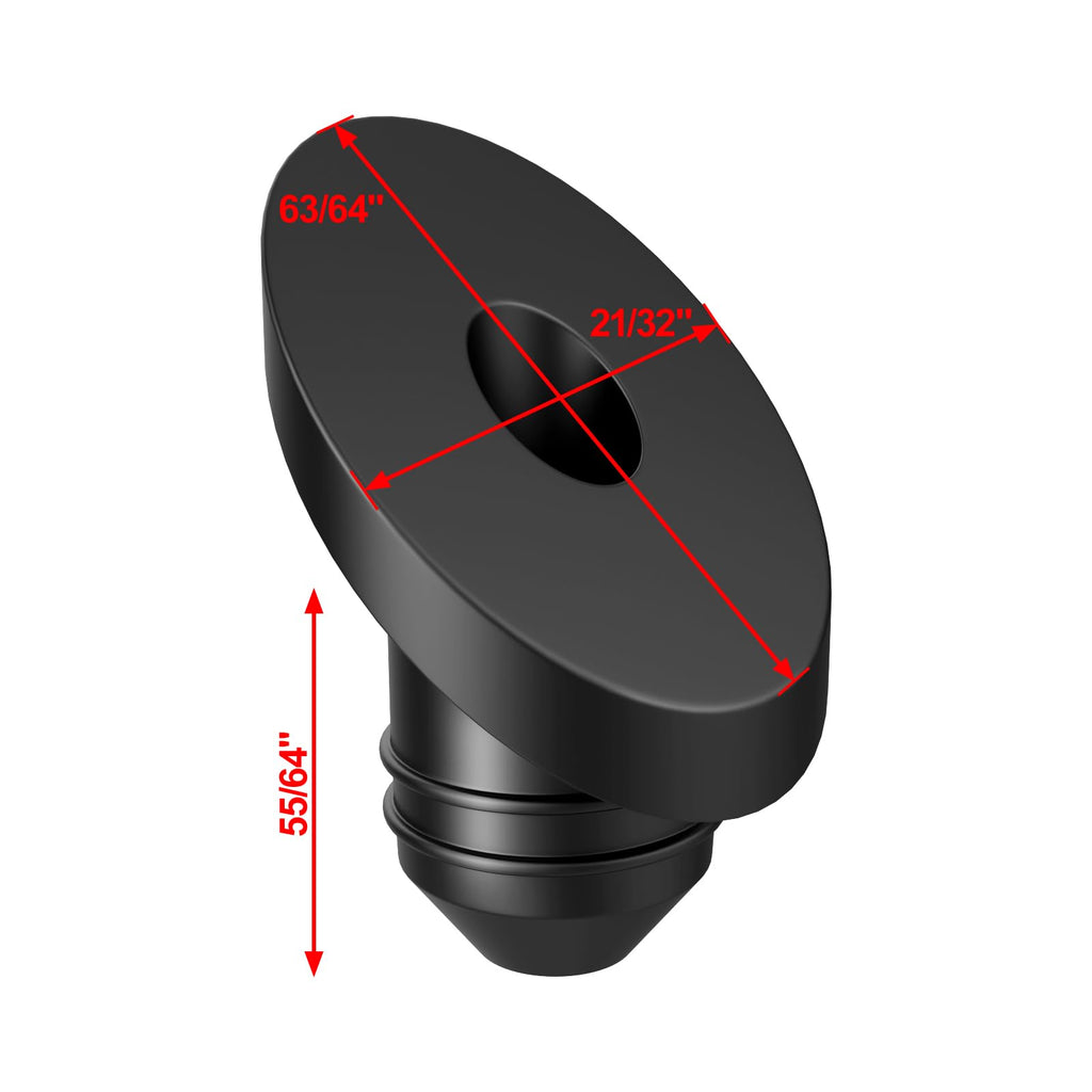 100 Pack 45 Degree Cable Railing Rubber Grommets for 1/8" 5/32" 3/16" Cables for Metal Cable Railing Posts, 30 Degree