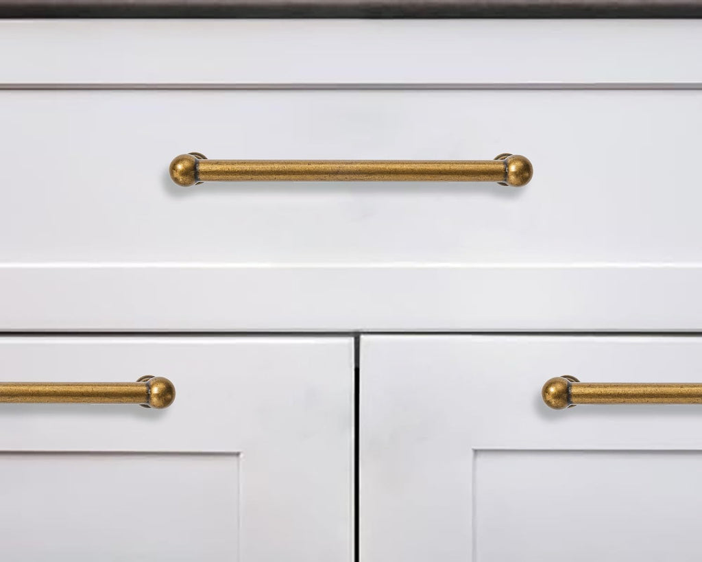2 Pack 7-1/2 Inch Hole Center Antique Brass Cabinet Pulls Heavy Duty Solid Cabinet Handles cabinets Dressers Kitchens