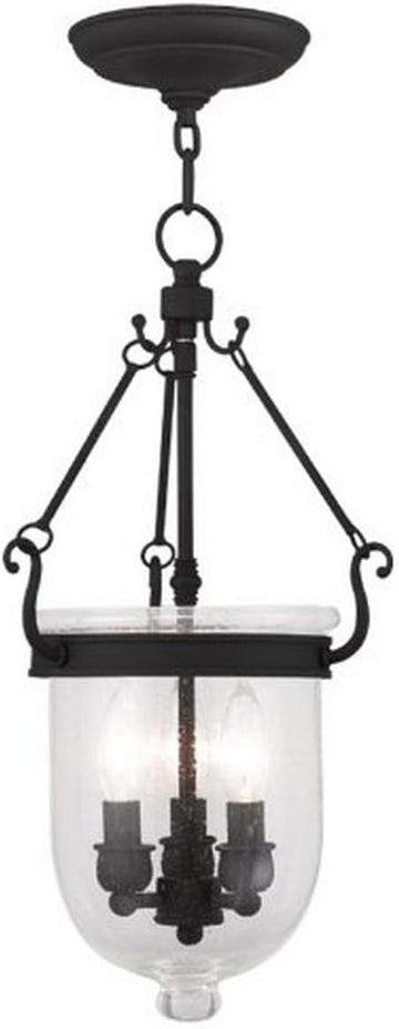 Jefferson 3-Light Hanging Lantern, Black