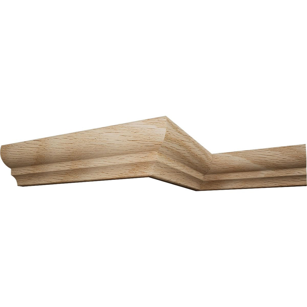 Crown Moulding, Solid Hardwood, 1 7/8"H x 1 5/16"P x 2 1/4"F x 96"L, Stain Grade White Oak