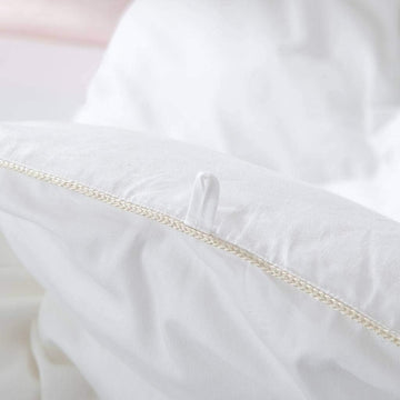 Queen, Luxury Year Round Super Soft 100% Egyptian Cotton White Down Alternative Comforter Duvet, White Solid, 750