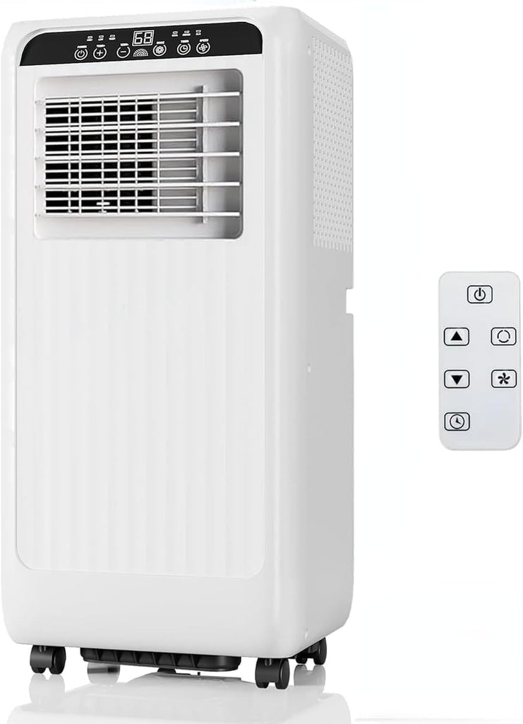 8000 BTU Portable Air Conditioner, 3 in 1 AC Unit for 350 Sq.Ft. with Built In Dehumidifier, 2 Speed Fan, Timer