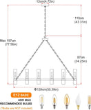 Black Wagon Wheel Chandelier, 16 Light Round Industrial Pendant Lighting, Modern Farmhouse Decor Light Fixture, Hanging Lighting for Living Room Dining Room Porch Foyer Hallway, 50.39in, E12 Base A115-B0DSVMXMB6