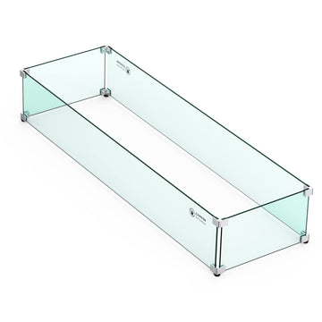Linear Fire Pit Wind Guard, 40.5" x 12.5"