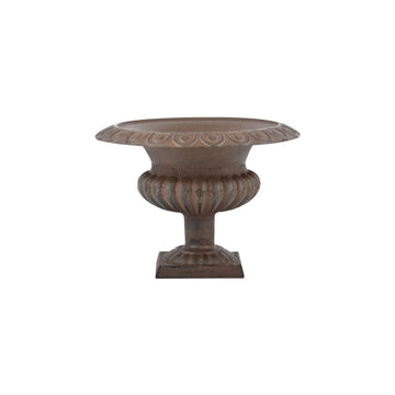 Cast Iron French Urn Planter, Brown, Medium