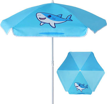 5ft Kids Beach Umbrella for Picnic, Water Table, Sand Box Sun Shade