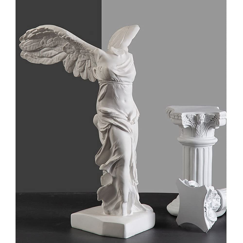 Winged Victory of Samothrace Statue, Head Bust Statue Decor, Coffee Table Decor White, Greek Mythology Decor /Living