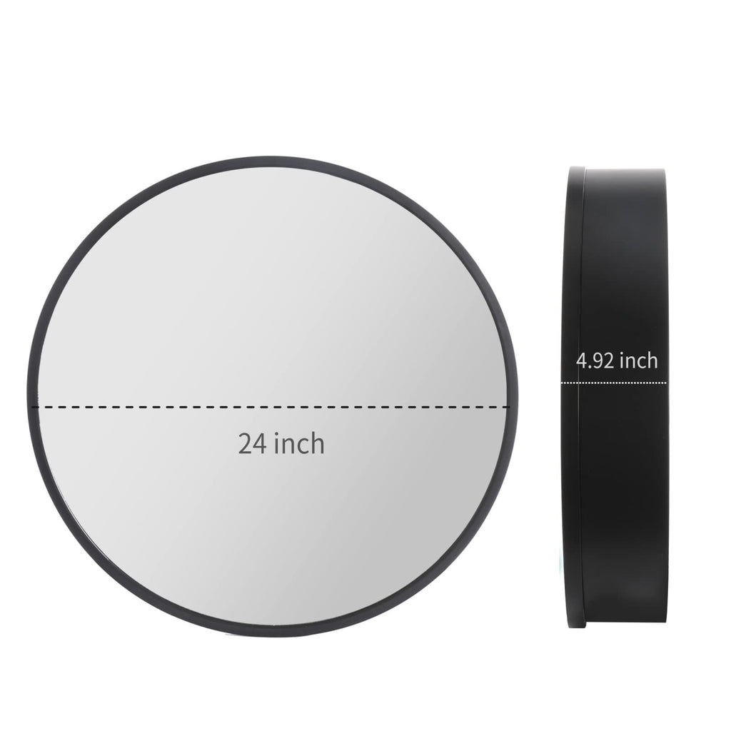Medicine Cabinet Round 24 Inch x 24 Inch Bathroom Cabinet Mirror, Circular Storage Cabinet Surface Mounted