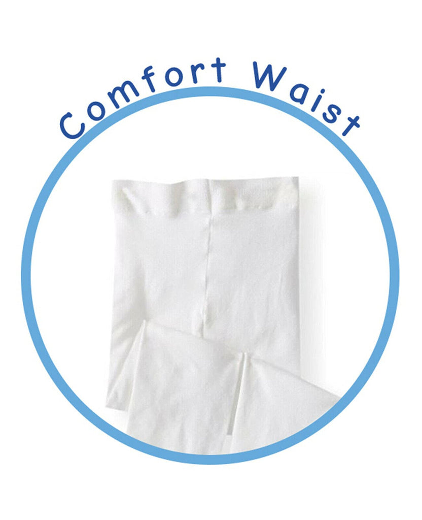 Socks Girls Baby Soft Cotton Knit Solid Footed Tights 2 Pack (, White/White)