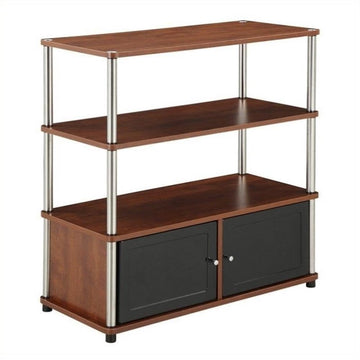 Concepts Designs2Go Highboy TV Stand with Storage Cabinets and Shelves for TVs up to 40 Inches, Cherry
