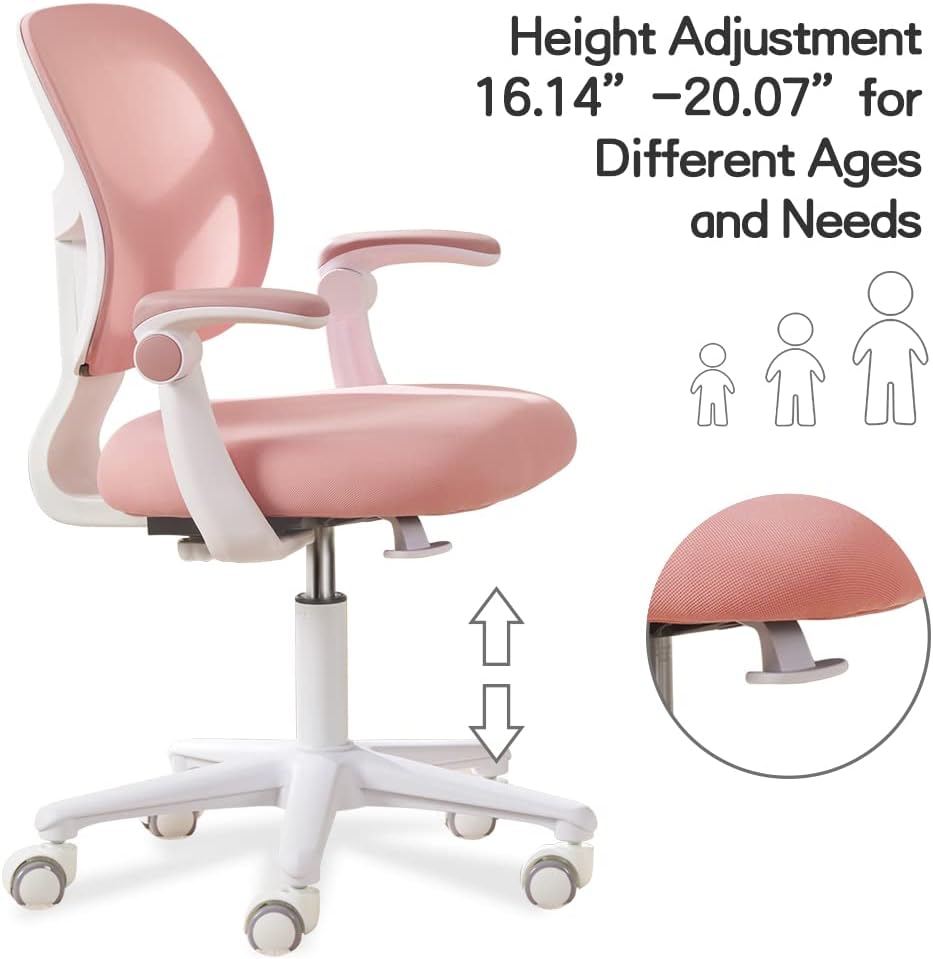 Kids Desk Chair, Height Adjustable Kids Chair, Ergonomically Designed Kids Study Chair. Suitable for 4~12 Years Old