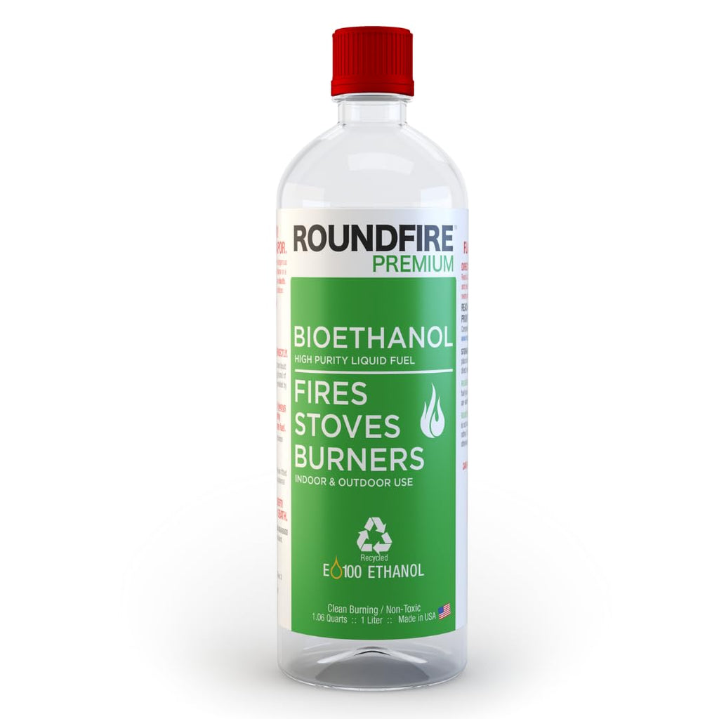 Premium 12 x 1 Liter - Bioethanol Fuel for fireplaces, Stoves and Burners (12 Quart)
