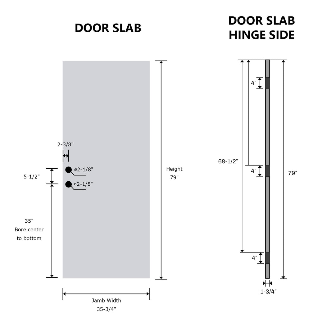 36 x 80 Slate Gray Fiberglass Front Entry Door, Woodgrain Texture, 4-Lite Frosted Low-E Glass, 4-9/16" Vinyl Frame &