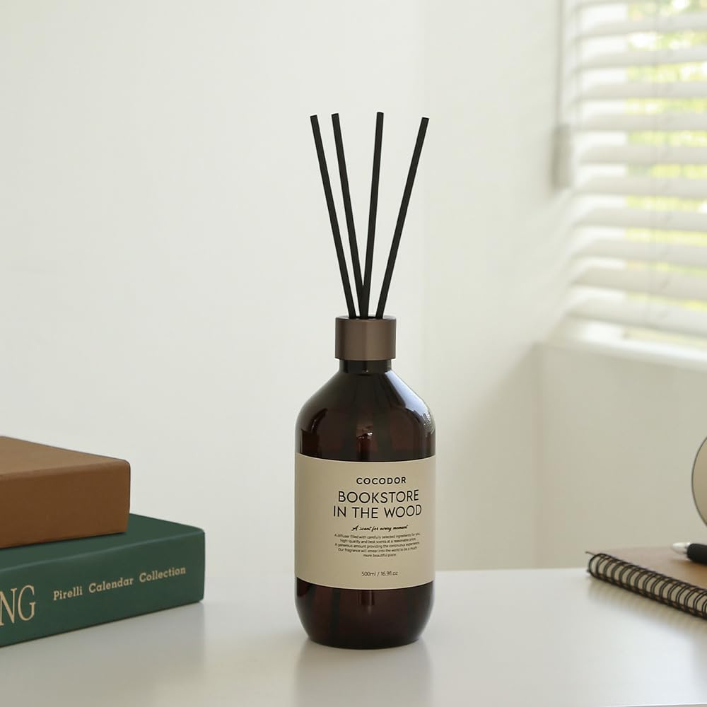 Premium Reed Diffuser/Black Cherry /16.9oz /2 Pack/Large Capacity Fragrance Scent Oil Stick Diffuser Set Bathroom