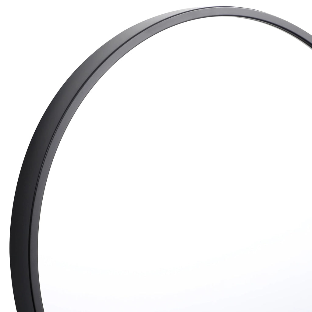 Circle Mirror Set, 3-Piece Small Round Mirrors, 10 Inch, Black, Plastic Frame, Glass Mirror, Easy Installation