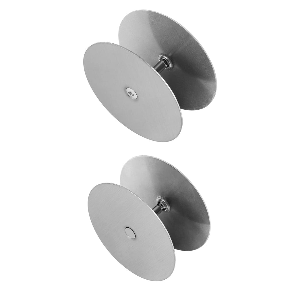 2 Pack Door Hole Cover Plate Brushed Satin Nickel Deadbolt Cover Plate 2 5/8" Diameter Round Door Knob Hole Filler