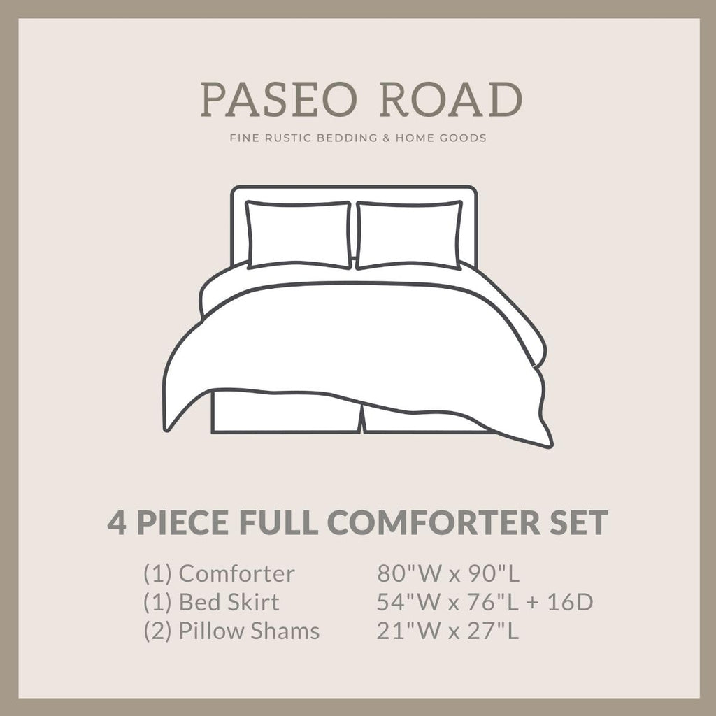 San Angelo 4 Piece Full Size Paisley Comforter Set