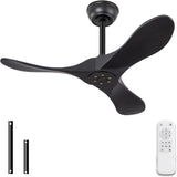36 Inch Solid Wood Black Ceiling Fan with Remote,Ceiling Fan no Light,6 Speeds,Noiseless,Reversible DC Motor,Modern Ceiling Fans without Lights for Bedroom Farmhouse Kids Room A101-B0DFTD9F71