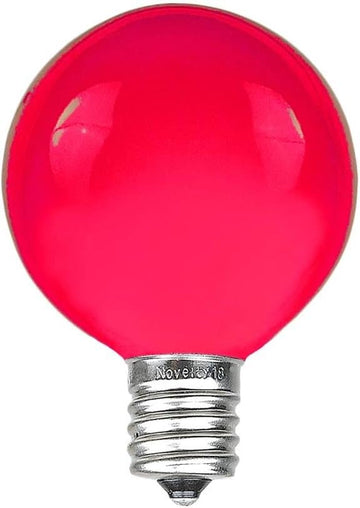 G40 Pink Outdoor Globe Bulbs, E12 Candelabra Base