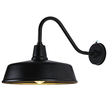 15 Inch Diameter Dusk to Dawn Barn Light Outdoor Gooseneck Lighting