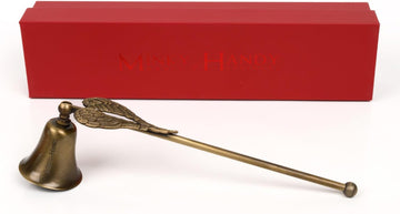 Heart-Shaped Angel Wing Brass Candle Snuffer, Bell Flame Extinguisher with Long Handle, Decorative Home Decor