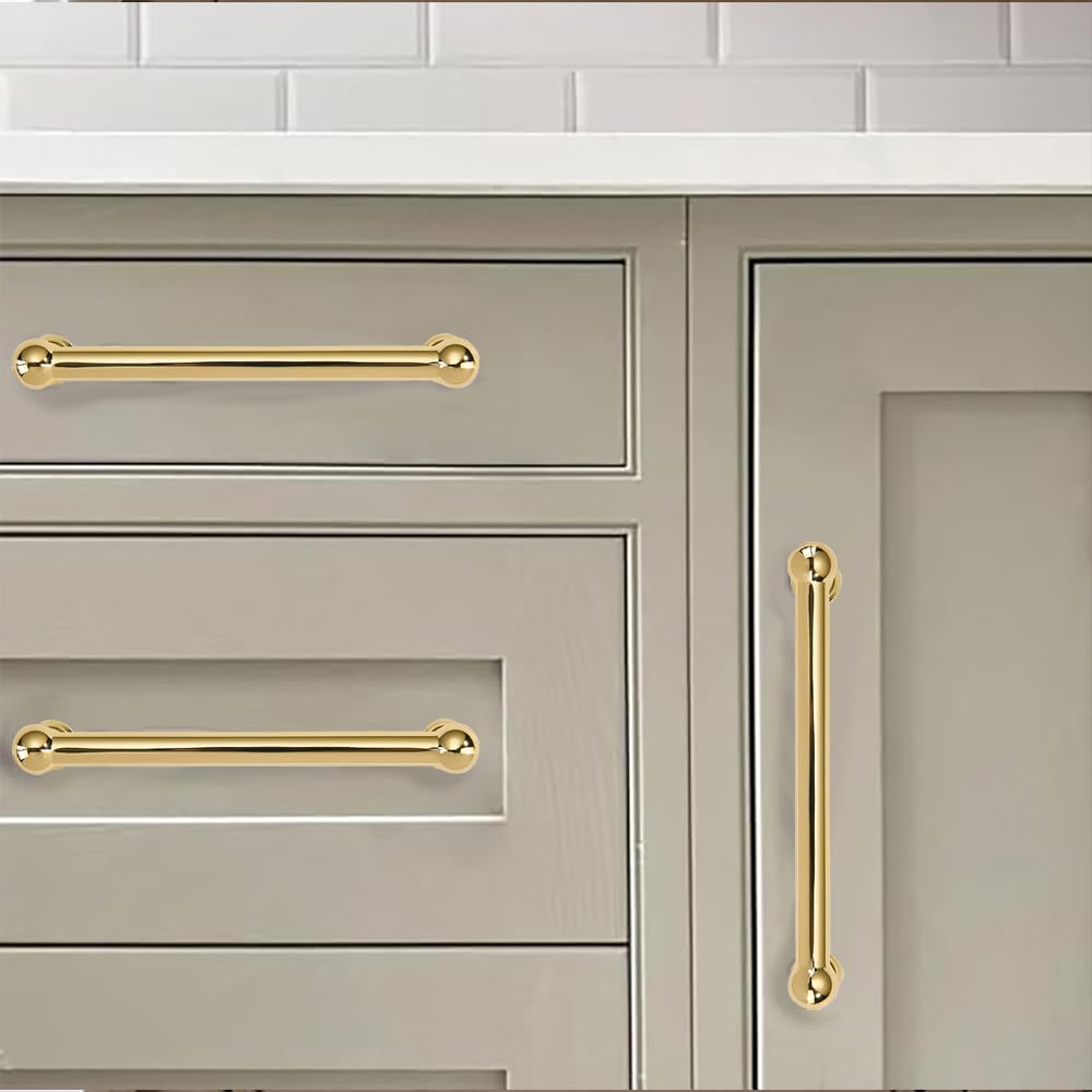 Appliance Handle Pull 18 Inch Hole Center Polished Brass Cabinet Pulls Heavy Duty Solid Polished Gold Cabinet
