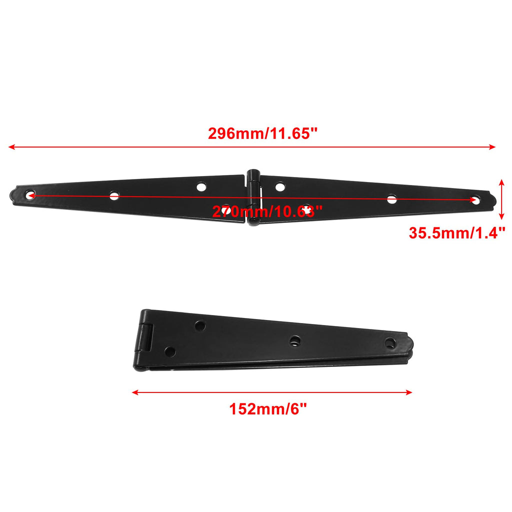 6 Pcs 6" Light Strap Hinge with Screws