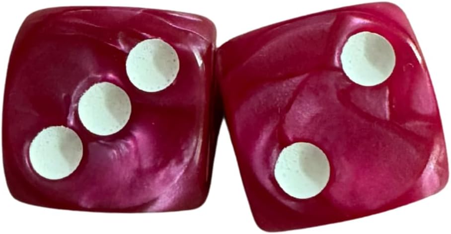 Luxury Backgammon Set, Board Game with Dust Bag, Marbled Pink with Gold Hardware, Acrylic Material, 14", Complete - Set of 30