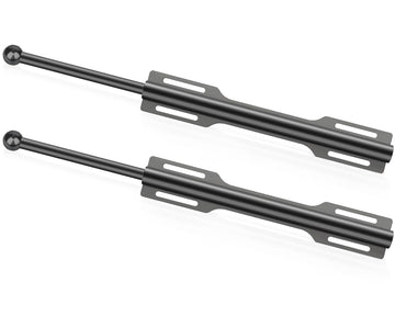 12" Valet Rod for Closet Pull Out (2 Pack, Black)