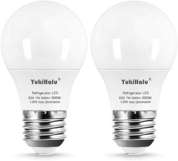 A15 Appliance Light Bulb, 60W Equivalent for Range Hood/Refrigerator Light Bulb/Ceiling Fan Light, 600 Lumens 7W 120V