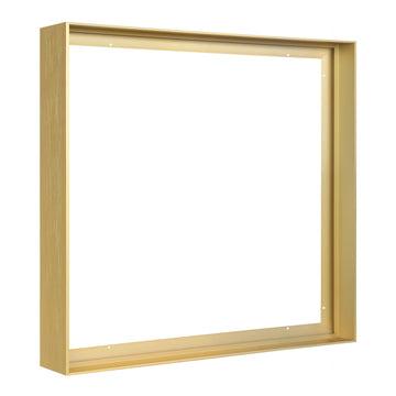 Gold Floating Frame for 24x24 Canvas Paintings Modern Art, 1.5" Deep