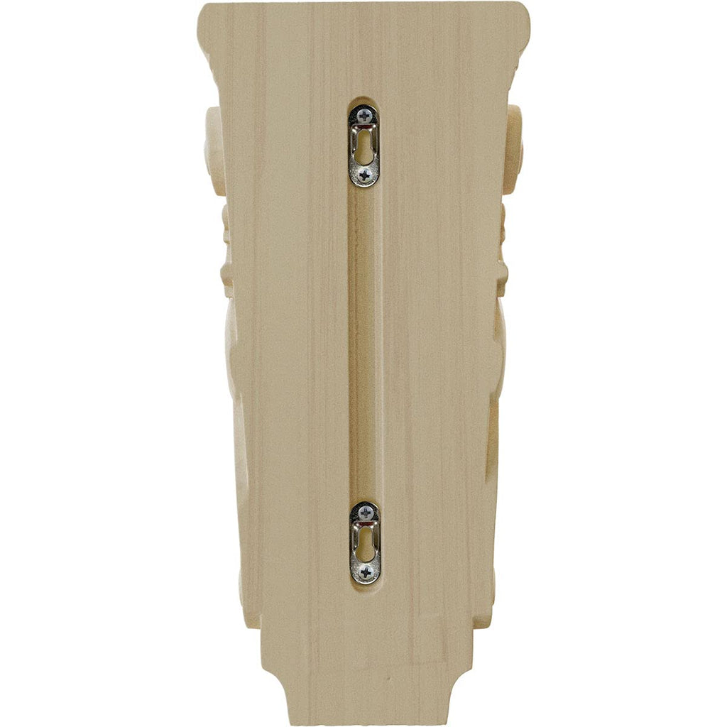 Medium Farmingdale Acanthus Pilaster Wood Corbels, 6 1/4"W x 3 1/8"D x 13 1/2"H, Rubberwood