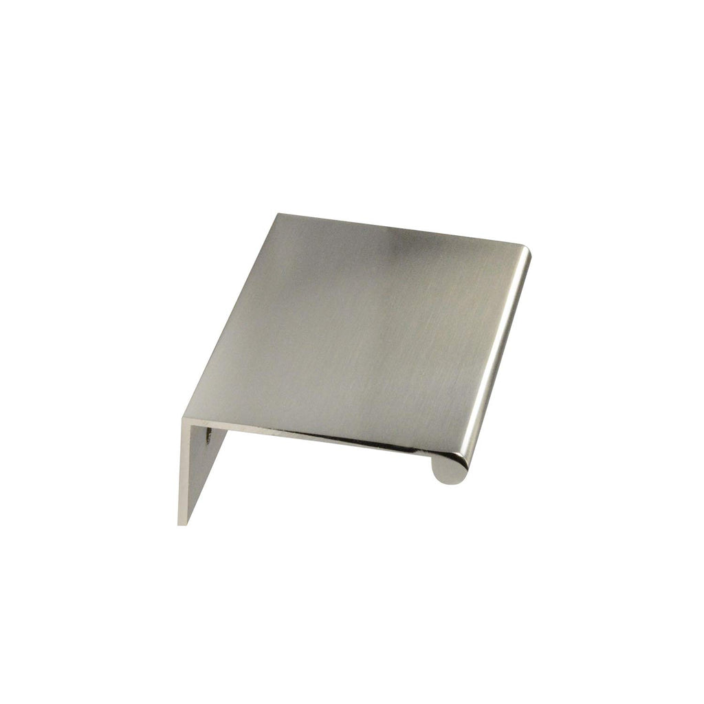 #3306-3 in. Brand Back Mount Finger Edge Pull, Brushed Nickel