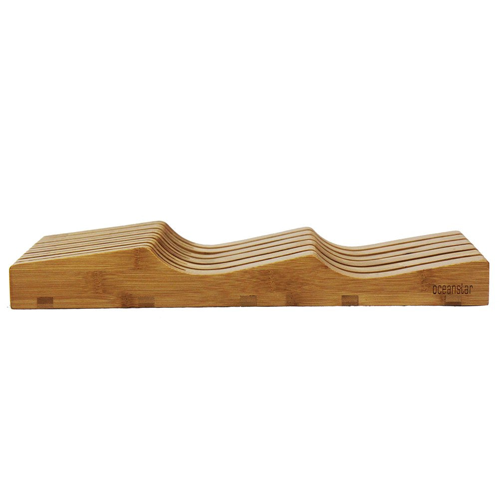 In-Drawer Bamboo Knife Organizer