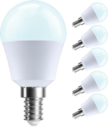 A15 LED Fan Bulbs, 5W, Daylight 5000K, E12 Candelabra Base, Pack of 6