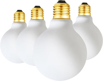 E26 LED Light Bulb G25 Dimmable Flick-Free Matt White 8W Daylight 4000k CRI95 850LM, 100W Equivalent Vintage LED