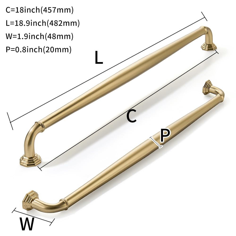 Appliance Handle Pull 18 Inch(457mm) Champagne Bronze Heavy Duty Solid Cabinet Handles Cabinet Pulls Heavy