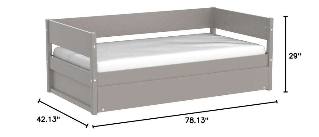Tribeca Daybed and Trundle Set / Solid Wood / No Box Spring Needed / Mattress Foundation has 14 Wood Slats and 1