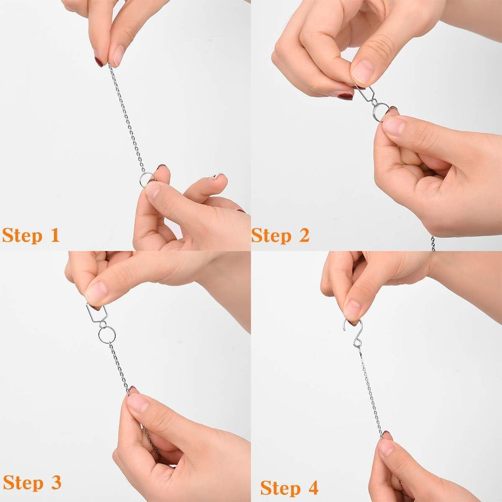 Sun Catcher with Chain & Hook for Easy Hanging - 4 Pack 40mm Rainbow Maker Prism