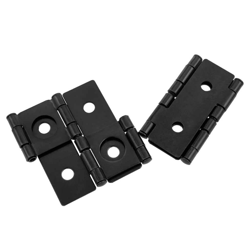 Lovelysp 8PCS Black Folding Double Hinge with Screws