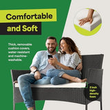 4-Piece Rattan Outdoor Patio Furniture Set - Conversation for Patio, Garden & Porch