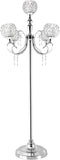 Silver Candelabra,49'' Tall Candelabra Floor Candle Holders,5 Arm Candelabra Candle Holder Centerpiece Decorations