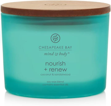 Mind & Body 3-Wick Coffee Table Jar Candle Nourish + Renew (Coconut & Sandalwood) - Set of 11