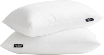 100% Organic Cotton Cover Pillows Queen/Jumbo Size Set of 2 | Down Alternative Fill, Hotel Collection Pillow, Soft