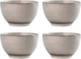 Sadie 16-Piece Cream Dinnerware Set, Service for 4, Durable Stoneware Plates and Bowls with Classic Design