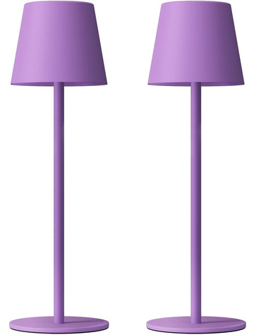 Cordless Table Lamp Rechargeable Purple - KK 2 Pack 5000mAH Battery Operated Lamp for Counter, 3 Color Stepless
