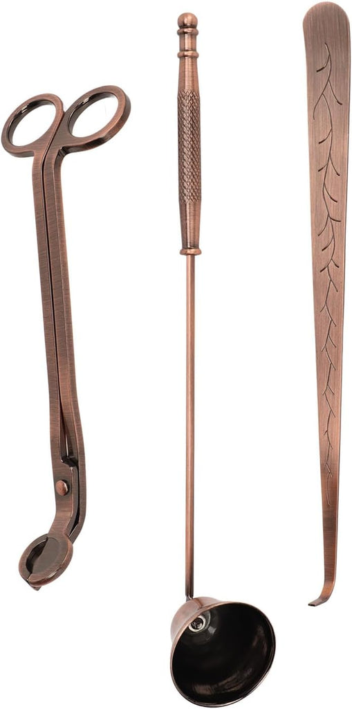 Bronze 3-in-1 Candle Care Kit with Wick Trimmer, Snuffer & Dipper