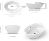 VIDA 23×15.2×7.7 inch Bathroom Vessel Sink, Modern Egg Shape Vanity Sink Above Counter Art Basin with Overflow